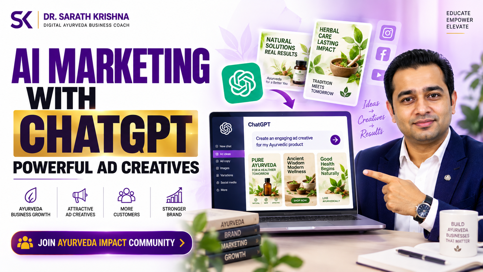 AI Marketing for Ayurvedic Entrepreneurs: How to Use ChatGPT to Create Powerful Ad Creatives